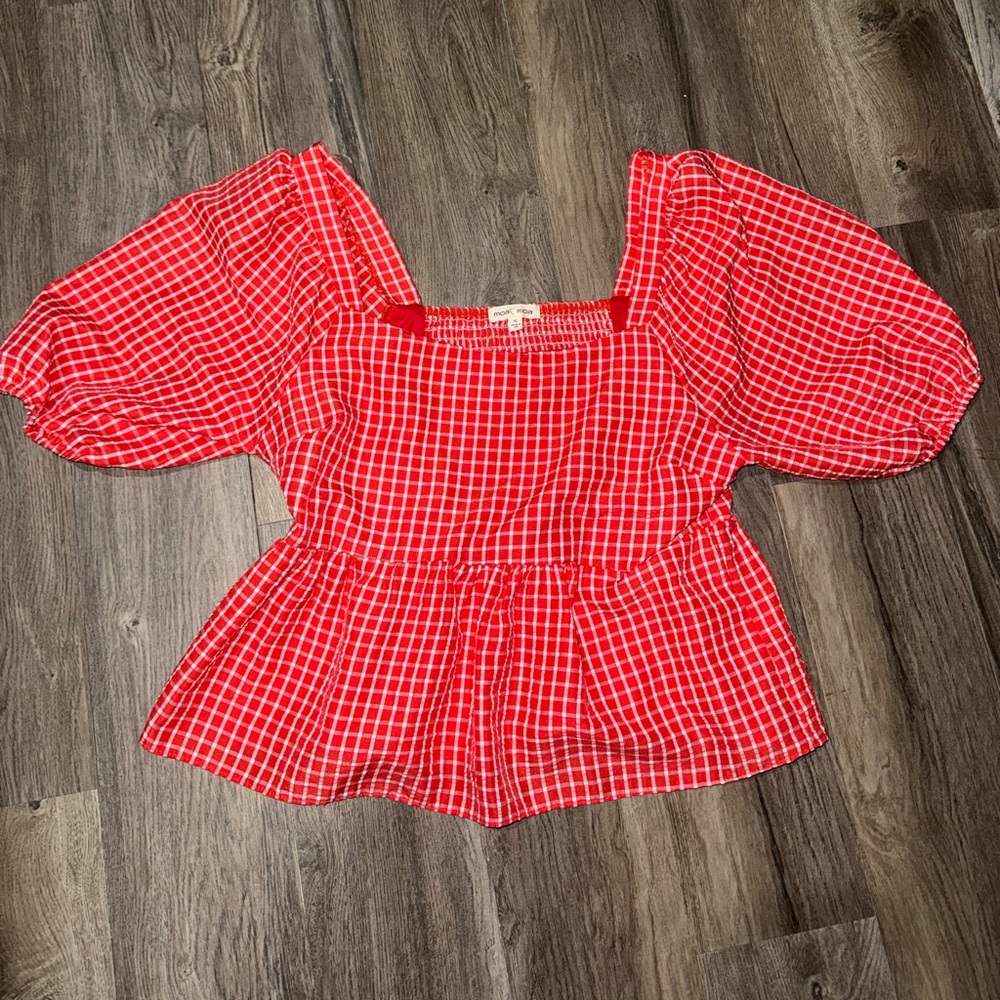 Red blouse